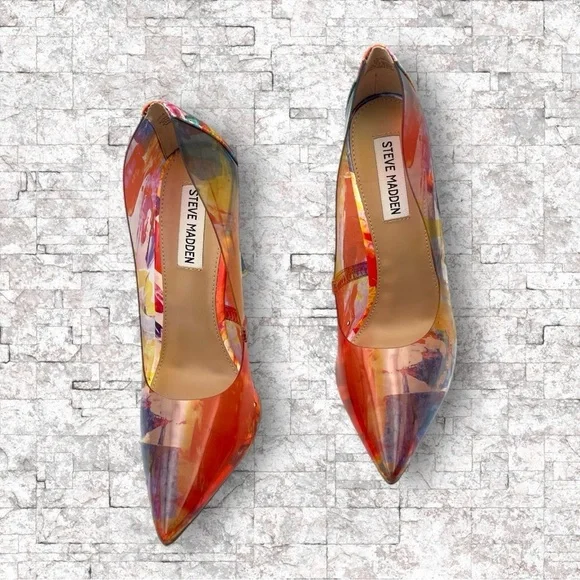 Steve Madden Vala Colorful Pointed Toe Pump Size 8 Rainbow - Picture 2 of 16